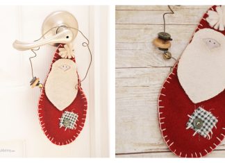 Easy Rustic Santa Claus Door Hangers Free Sewing Pattern