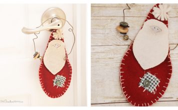 Easy Rustic Santa Claus Door Hangers Free Sewing Pattern