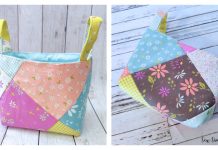 Simple Patchwork Fabric Bucket Free Sewing Pattern