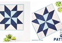 Pinwheel Star Mini Quilt Free Sewing Pattern