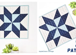 Pinwheel Star Mini Quilt Free Sewing Pattern