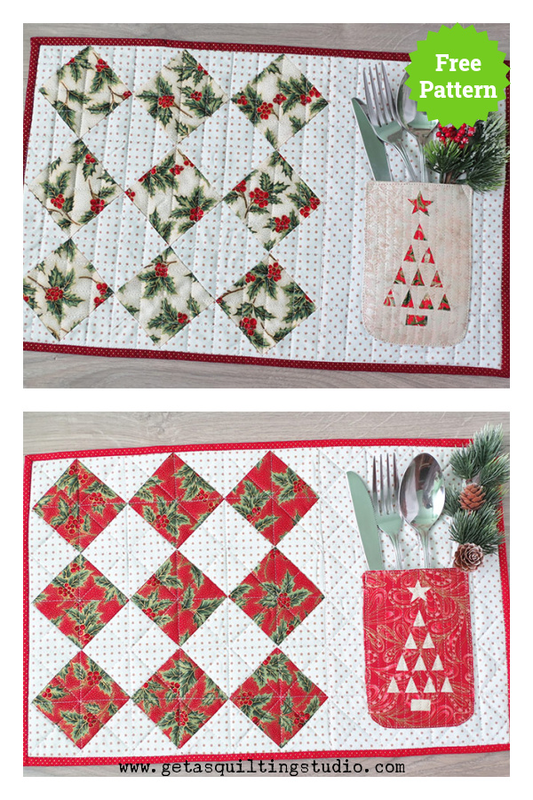 Placemat with Pocket Free Sewing Pattern