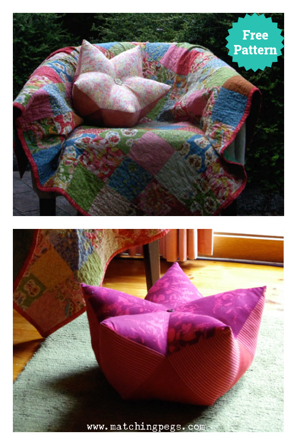 Star Fruit Cushion Free Sewing Pattern