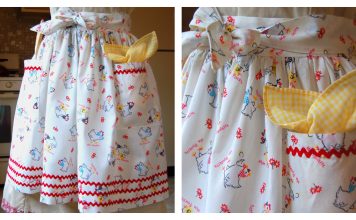 Vintage Half Apron Free Sewing Pattern