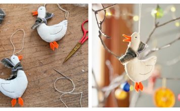Happy Goose Ornament Free Sewing Pattern