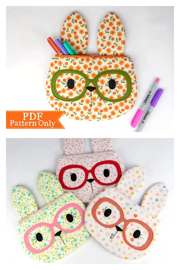 Bunny Zippy Pouch Sewing Pattern