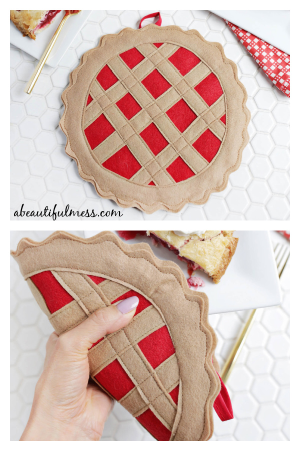 Cherry Pie Potholder Free Sewing Pattern