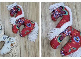 Fabric Dala Horse Free Sewing Pattern