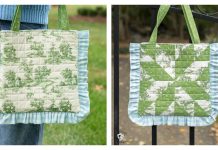 Quilted Tote Bag with Ruffle Free Sewing Pattern
