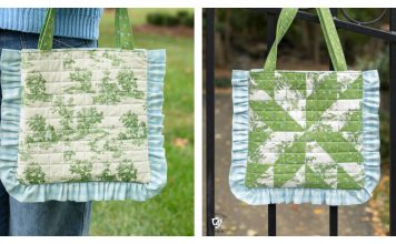 Quilted Tote Bag with Ruffle Free Sewing Pattern