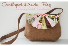 Scalloped Dresden Bag Free Sewing Pattern
