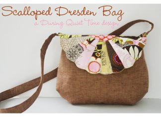 Scalloped Dresden Bag Free Sewing Pattern