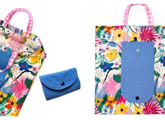 Foldable Shopping Bag Free Sewing Pattern Foldable Shopping Bag Free Sewing Pattern